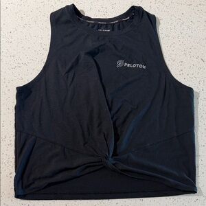 Peloton Women's Black Knot Front Tank